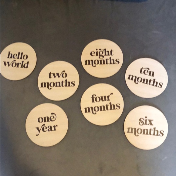 Wooden Milestone Discs Set - Picture 3 of 3